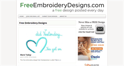 Desktop Screenshot of freeembroiderydesigns.com